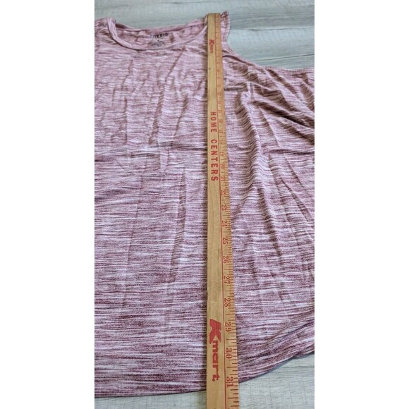 NWT New Torrid Scoop Neck Active Tank Top Space Dye Burgundy 4 4X - Picture 7 of 8